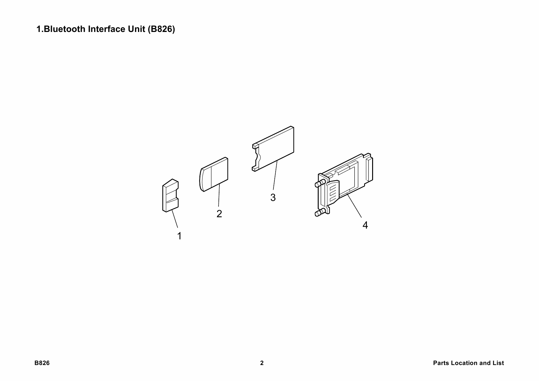 RICOH Options B826 BLUETOOTH-INTERFACE-UNIT-TYPE-3245 Parts Catalog PDF download-2